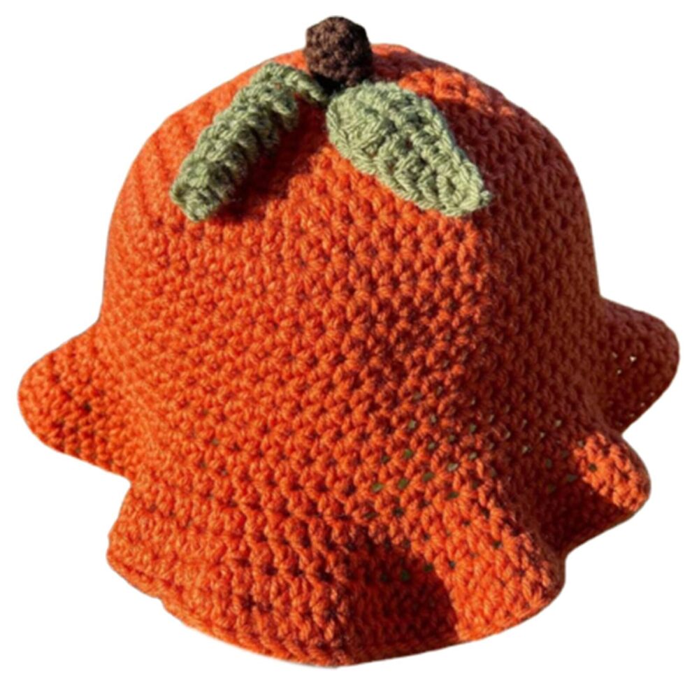 7835 Fisherman Cap Crochet Pumpkin Bucket Hat Bucket Hat Crochet Pumpkin